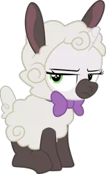 Size: 6137x9996 | Tagged: safe, artist:paganmuffin, derpibooru import, sweetie belle, pony, sheep, forever filly, absurd resolution, clothes, costume, cute, diasweetes, female, filly, hnnng, lamb, sheepie belle, simple background, solo, sweetie belle is not amused, transparent background, unamused, vector