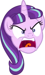 Size: 629x1044 | Tagged: safe, artist:shutterflyyay, derpibooru import, starlight glimmer, pony, unicorn, angry, bust, female, frown, mare, open mouth, portrait, ragelight glimmer, simple background, solo, transparent background, uvula, vector, yelling