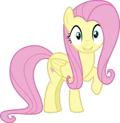 Size: 3000x3057 | Tagged: safe, artist:uponia, derpibooru import, fluttershy, pegasus, pony, fluttershy leans in, .svg available, cute, female, looking at you, mare, pleased, raised hoof, shyabetes, simple background, smiling, solo, transparent background, vector