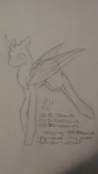 Size: 600x1067 | Tagged: safe, artist:anxiouslilnerd, artist:jinxedrosethorn, derpibooru import, pony, commission, solo, traditional art, your character here