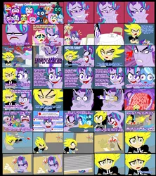 Size: 2657x2993 | Tagged: safe, artist:terry, derpibooru import, applejack, discord, fluttershy, pinkie pie, princess cadance, princess celestia, princess luna, queen chrysalis, rainbow dash, rarity, spike, starlight glimmer, trixie, twilight sparkle, twilight sparkle (alicorn), oc, oc:terry, alicorn, dragon, pony, bambi, blinds, comic, cross-popping veins, drama, exclamation point, faic, garfield, interrobang, judge doom, leaving the fandom, mane six, puppy dog eyes, question mark, spawn, starlight drama, sunburst background, terry you magnificent bastard, the legend of zelda, trash can, violator, vulgar, well excuse me princess