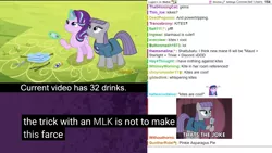 Size: 2560x1440 | Tagged: safe, derpibooru import, screencap, maud pie, starlight glimmer, pony, rock solid friendship, berrytube, chat, meme, youtube caption