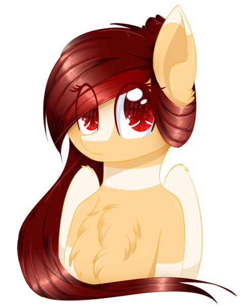 Size: 1024x1282 | Tagged: safe, artist:little-sketches, derpibooru import, oc, oc:yeri, unofficial characters only, pegasus, pony, chest fluff, colored pupils, cute, eye clipping through hair, female, looking at you, mare, ocbetes, red eyes, simple background, solo, transparent background