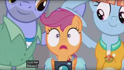 Size: 960x540 | Tagged: suggestive, derpibooru import, edit, edited screencap, screencap, bow hothoof, scootaloo, windy whistles, pegasus, pony, parental glideance, camera, caption, female, filly, implied sex, male, mare, meme, rainbow dash's parents, stallion, vulgar, windyhoof, youtube caption