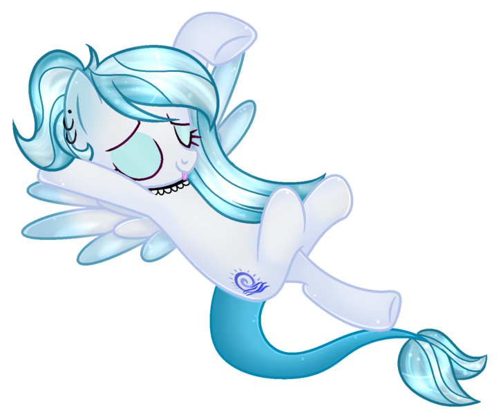 Size: 1564x1294 | Tagged: safe, artist:angellightyt, derpibooru import, oc, oc:sea swirl, unofficial characters only, merpony, pegasus, pony, sea pony, base used, choker, colored wings, colored wingtips, eyelashes, eyes closed, female, image, mare, png, relaxing, simple background, solo, tongue out, transparent background, wings