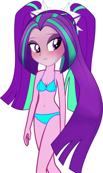 Size: 1346x2266 | Tagged: suggestive, derpibooru import, edit, editor:astroboy84, aria blaze, equestria girls, rainbow rocks, blue underwear, blushing, bra, breasts, cleavage, clothes, cute, female, long hair, panties, pigtails, pretty, sexy, simple background, solo, solo female, transparent background, underwear, underwear edit, vector