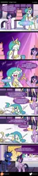 Size: 600x2716 | Tagged: semi-grimdark, artist:ladyanidraws, derpibooru import, princess celestia, princess luna, twilight sparkle, twilight sparkle (alicorn), alicorn, pony, allergies, brussel sprouts, cake, cakelestia, casket, choking, comic, dark comedy, death, food, funeral, prank, prank fail, this ended in death, this will end in tears and/or a journey to the moon