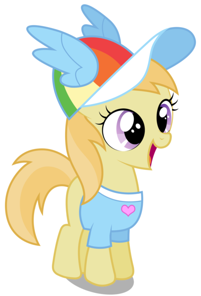 Size: 2033x3000 | Tagged: safe, artist:brony-works, derpibooru import, noi, pony, cap, clothes, cute, female, filly, hat, high res, mare, noiabetes, rainbow dash fanclub, shirt, simple background, smiling, solo, transparent background, vector