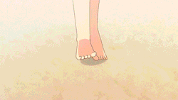 Size: 360x203 | Tagged: animated, anime, artist:deannart, artist:jonfawkes, attached skirt, barefoot, beach, beautiful, belly button, big breasts, bikini, breasts, busty fluttershy, clothes, derpibooru import, dialogue, feet, female, fluttershy, frame by frame, frilled swimsuit, gif, human, humanized, sexy, solo, stupid sexy fluttershy, subtitles, suggestive, swimsuit, thigh gap, wing ears, yellow swimsuit