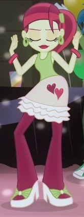 Size: 165x425 | Tagged: safe, derpibooru import, screencap, captain planet, rose heart, equestria girls, rainbow rocks, shake your tail, background human, balloon, bracelet, cropped, cup, ear piercing, earring, eyes closed, heart, high heels, jewelry, offscreen character, piercing