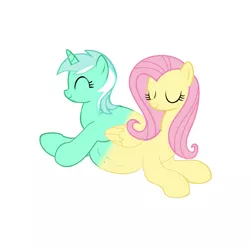 Size: 1787x1755 | Tagged: safe, artist:theunknowenone1, derpibooru import, fluttershy, lyra heartstrings, pony, conjoined, fusion, lyrashy, multiple heads, pregnant, simple background, two heads, white background