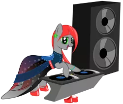 Size: 4000x3375 | Tagged: safe, artist:alexiy777, derpibooru import, oc, oc:up1ter, unofficial characters only, pony, clothes, dress, solo, turntable