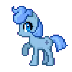 Size: 300x300 | Tagged: safe, derpibooru import, oc, oc:iceplus, unofficial characters only, earth pony, pony, blue color scheme, blue eyes, blue hair, blue overall, blue skin, blue tail, simple background, solo, transparent background