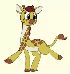 Size: 1280x1351 | Tagged: artist:pabbley, clementine, cute, derpibooru import, fluttershy leans in, giraffe, safe, simple background, solo