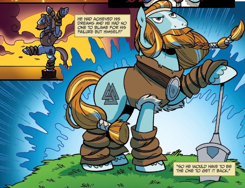 Size: 1309x1005 | Tagged: artist:brendahickey, derpibooru import, idw, legends of magic, rockhoof, safe, spoiler:comic, spoiler:comiclom2, the karate kid, weight loss