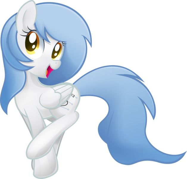 Size: 5000x4780 | Tagged: safe, artist:rainbownspeedash, derpibooru import, oc, oc:vector cloud, unofficial characters only, pegasus, pony, absurd resolution, looking at you, open mouth, simple background, solo, transparent background, vector