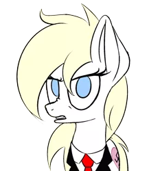 Size: 1400x1500 | Tagged: safe, artist:gsuus, artist:randy, derpibooru import, edit, oc, oc:aryanne, unofficial characters only, earth pony, pony, clothes, disgusted, female, heart, looking at you, mare, nazi, necktie, simple background, suit, swastika, transparent background