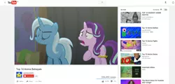 Size: 1810x870 | Tagged: safe, derpibooru import, starlight glimmer, trixie, pony, unicorn, no second prances, betrayal, cory in the house, discovery family logo, female, image, important videos playlist, jimmy neutron, jimmy neutron happy family happy hour, krumping, mare, marge simpson, png, spongebob squarepants, spongebob squarepants (character), the simpsons, top 10 anime list parody, yee, youtube