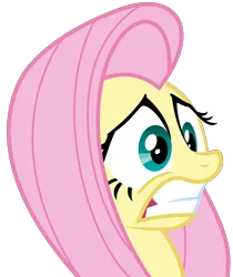 Size: 2993x3557 | Tagged: safe, artist:eagle1division, derpibooru import, fluttershy, pony, the return of harmony, gritted teeth, scared, simple background, solo, transparent background, vector, wide eyes