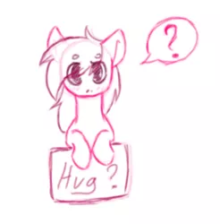 Size: 786x799 | Tagged: safe, artist:pinkcloudhugger, derpibooru import, oc, oc:candy cloud, unofficial characters only, pony, hug