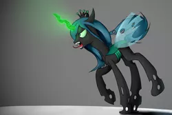 Size: 6000x4000 | Tagged: safe, artist:renderpoint, derpibooru import, queen chrysalis, changeling, changeling queen, absurd resolution, female, gradient background, magic, solo, tongue out