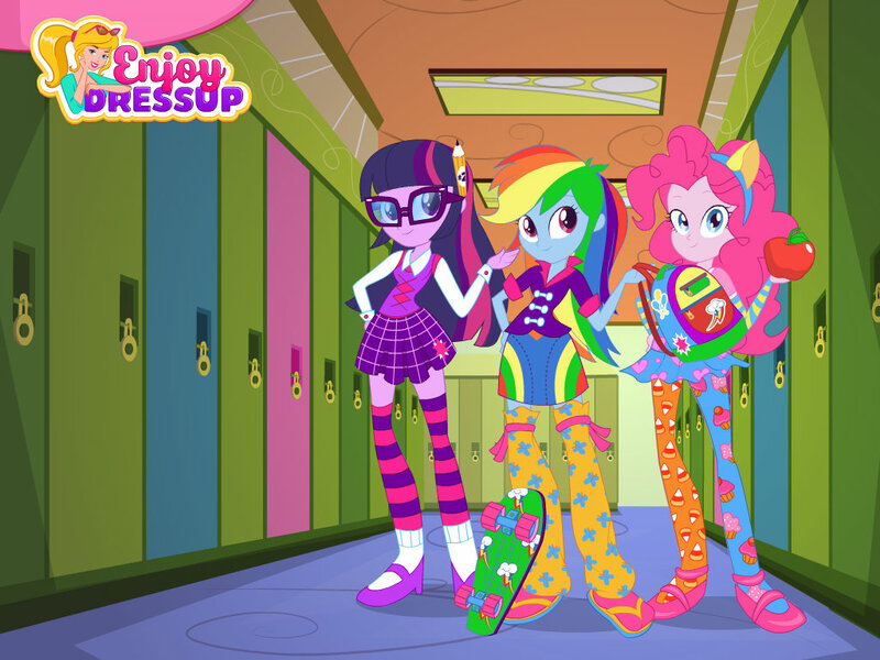 Size: 1024x768 | Tagged: safe, artist:user15432, derpibooru import, pinkie pie, rainbow dash, sci-twi, twilight sparkle, human, equestria girls, alternate costumes, clothes, dressup, dressup game, enjoy dressup, eqg promo pose set, flash game, mane six, school, school girl, school spirit, school uniform, schoolgirl, schoolgirls, uniform