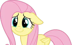 Size: 5000x3155 | Tagged: safe, artist:dashiesparkle, derpibooru import, fluttershy, pegasus, pony, fluttershy leans in, .svg available, absurd resolution, cute, female, floppy ears, hnnng, mare, shyabetes, simple background, smiling, solo, transparent background, vector