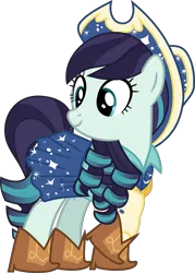 Size: 5065x7088 | Tagged: safe, artist:jhayarr23, derpibooru import, coloratura, earth pony, pony, absurd resolution, boots, clothes, cowboy boots, cowboy hat, female, hat, mare, raised hoof, rara, shoes, simple background, skirt, solo, transparent background