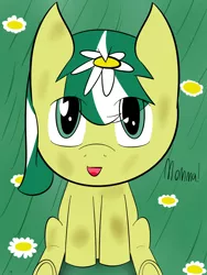 Size: 1536x2048 | Tagged: safe, artist:azuresartden, derpibooru import, oc, oc:marguerite daisy, unofficial characters only, pony, female, filly, flower, flower in hair, solo