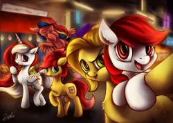 Size: 1600x1131 | Tagged: dead source, safe, artist:spectrumblaze, derpibooru import, oc, oc:pearl shine, unofficial characters only, alicorn, pegasus, pony, unicorn, alicorn oc, cute, eyes closed, female, group, looking at you, mare, nation ponies, ocbetes, philippines, selfie, smiling