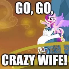 Size: 245x245 | Tagged: safe, derpibooru import, edit, edited screencap, screencap, princess cadance, shining armor, pony, the crystal empire, epic wife tossing, horn crystals, meme, smg4