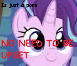 Size: 431x369 | Tagged: safe, derpibooru import, starlight glimmer, pony, unicorn, 90s fmv game picture quality, c:, close-up, comic sans, cute, drama, exploitable meme, female, glimmerposting, mare, meme, metadrama, needs more jpeg, pone, smiling, solo, starlight drama, starlight drama drama