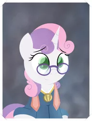 Size: 1522x2002 | Tagged: safe, artist:dtcx97, derpibooru import, sweetie belle, pony, clothes, cute, glasses, graduation, older, photo, post-crusade, solo