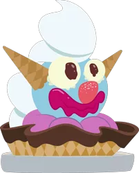 Size: 5000x6215 | Tagged: absurd resolution, artist:sollace, clown sundae, clown surprise, derpibooru import, food, forever filly, ice cream, no pony, safe, simple background, sundae, .svg available, transparent background, vector