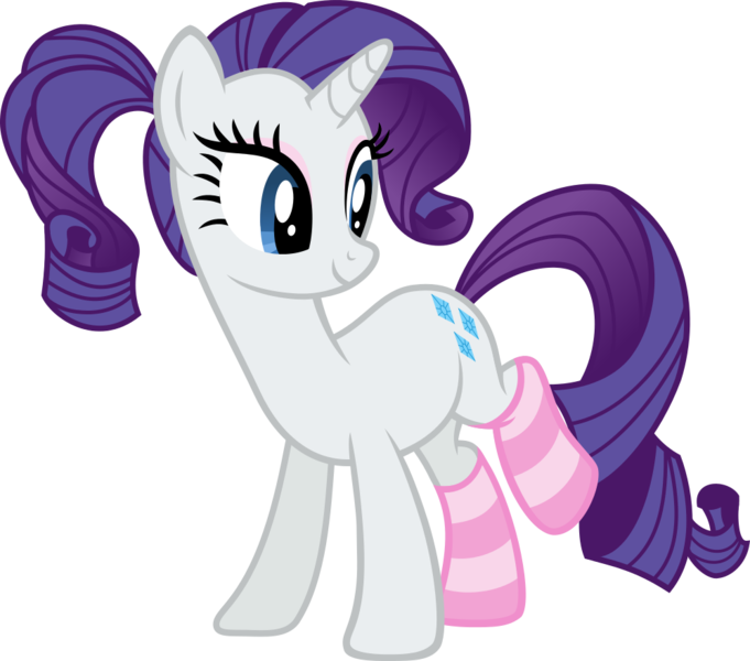 Size: 998x879 | Tagged: safe, artist:rustle-rose, derpibooru import, rarity, pony, unicorn, alternate hairstyle, clothes, cute, female, looking back, mare, raised leg, raribetes, simple background, socks, solo, striped socks, transparent background, vector