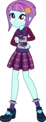 Size: 1880x5000 | Tagged: safe, artist:diegator007, derpibooru import, sunny flare, equestria girls, friendship games, absurd resolution, clothes, crystal prep academy, crystal prep academy uniform, crystal prep shadowbolts, cute, flower, flower in hair, high heels, pleated skirt, school uniform, shoes, simple background, skirt, socks, solo, transparent background, vector