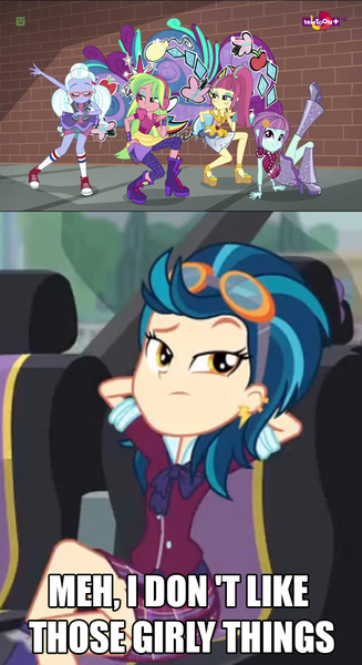 Size: 600x1100 | Tagged: safe, derpibooru import, edit, edited screencap, screencap, indigo zap, lemon zest, sour sweet, sugarcoat, sunny flare, dance magic, equestria girls, friendship games, spoiler:eqg specials, arm behind head, boots, bowtie, clothes, converse, crystal prep academy uniform, cutie mark, eyes closed, freckles, glasses, goggles, headphones, high heel boots, high heels, raised leg, school uniform, shadow five, shoes, sneakers, socks, teletoon, tomboy