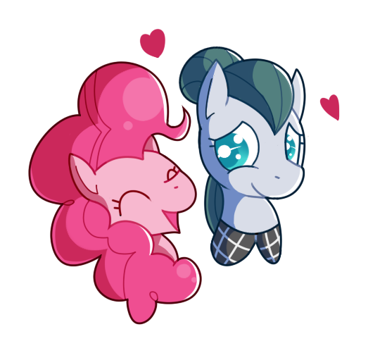 Size: 523x501 | Tagged: safe, artist:amazingmollusk, derpibooru import, cloudy quartz, pinkie pie, earth pony, pony, adoraquartz, colored pupils, cute, diapinkes, duo, mother and daughter, pie daily, simple background, transparent background