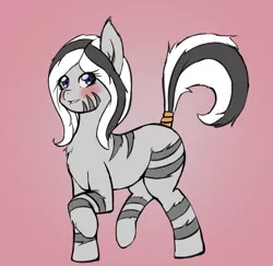 Size: 2052x1992 | Tagged: artist:amnease, blushing, chest fluff, derpibooru import, female, mare, oc, oc:ntombi, safe, tail ring, unofficial characters only, zebra