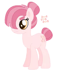 Size: 339x408 | Tagged: safe, artist:brownmota, derpibooru import, oc, oc:candy cane, unofficial characters only, pony, base used, female, hair bun, mare, offspring, parent:cheese sandwich, parent:pinkie pie, parents:cheesepie, simple background, solo, transparent background