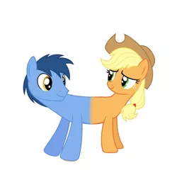 Size: 818x808 | Tagged: safe, artist:theunknowenone1, derpibooru import, applejack, blues, noteworthy, earth pony, pony, conjoined, multiple heads, pushmi-pullyu, simple background, two heads, white background