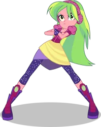 Size: 7569x9500 | Tagged: safe, artist:limedazzle, derpibooru import, lemon zest, dance magic, equestria girls, spoiler:eqg specials, absurd resolution, boots, clothes, crossed arms, dance magic (song), eyeshadow, female, looking at you, makeup, simple background, solo, transparent background