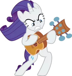 Size: 10256x10854 | Tagged: safe, artist:pink1ejack, derpibooru import, rarity, pony, unicorn, honest apple, absurd resolution, acoustic guitar, bipedal, female, gritted teeth, guitar, guitarity, mare, simple background, solo, transparent background, vector