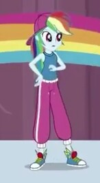 Size: 146x265 | Tagged: safe, derpibooru import, screencap, rainbow dash, dance magic, equestria girls, spoiler:eqg specials, cap, clothes, converse, cropped, hat, hip hop, open mouth, outfit, pants, picture for breezies, rapper dash, shoes, sneakers, solo