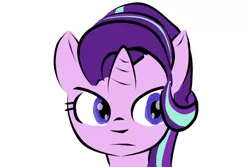 Size: 600x400 | Tagged: safe, artist:violaconcert, derpibooru import, starlight glimmer, pony, bust, portrait, simple background, solo, white background