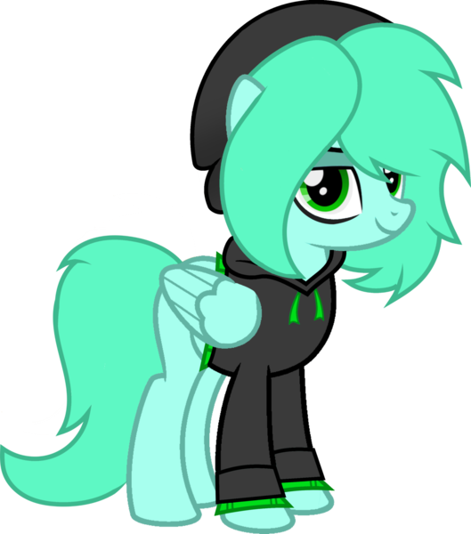 Size: 1280x1451 | Tagged: safe, artist:fletcherthehuntress, derpibooru import, oc, oc:madison, unofficial characters only, pegasus, pony, clothes, female, hoodie, mare, simple background, solo, transparent background, vector