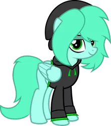 Size: 1280x1451 | Tagged: safe, artist:fletcherthehuntress, derpibooru import, oc, oc:madison, unofficial characters only, pegasus, pony, clothes, female, hoodie, mare, simple background, solo, transparent background, vector