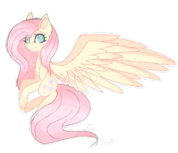 Size: 768x660 | Tagged: safe, artist:mewmewsart, artist:ohsushime, derpibooru import, fluttershy, pony, simple background, solo, spread wings, transparent background, wings