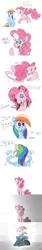 Size: 1200x7200 | Tagged: safe, artist:ogaraorcynder, derpibooru import, pinkie pie, rainbow dash, earth pony, pegasus, pony, too many pinkie pies, absurd resolution, comic, crossover, dialogue, duo, english, faic, female, g3, g3 faic, g4 to g3, generation leap, laughing, mare, parody, pinkie blind, rainbow dash is best facemaker, simple background, smiling, solo, sonic the hedgehog (series), sonicified, unibrow