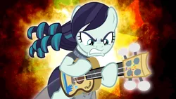 Size: 8000x4500 | Tagged: safe, artist:jhayarr23, derpibooru import, coloratura, earth pony, pony, honest apple, absurd resolution, clothes, gritted teeth, guitar, guitarity, solo